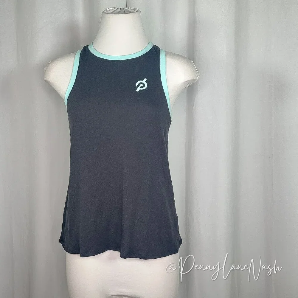 NWT Peloton Tulip Back Athletic Tank Top Black - Picture 2 of 8